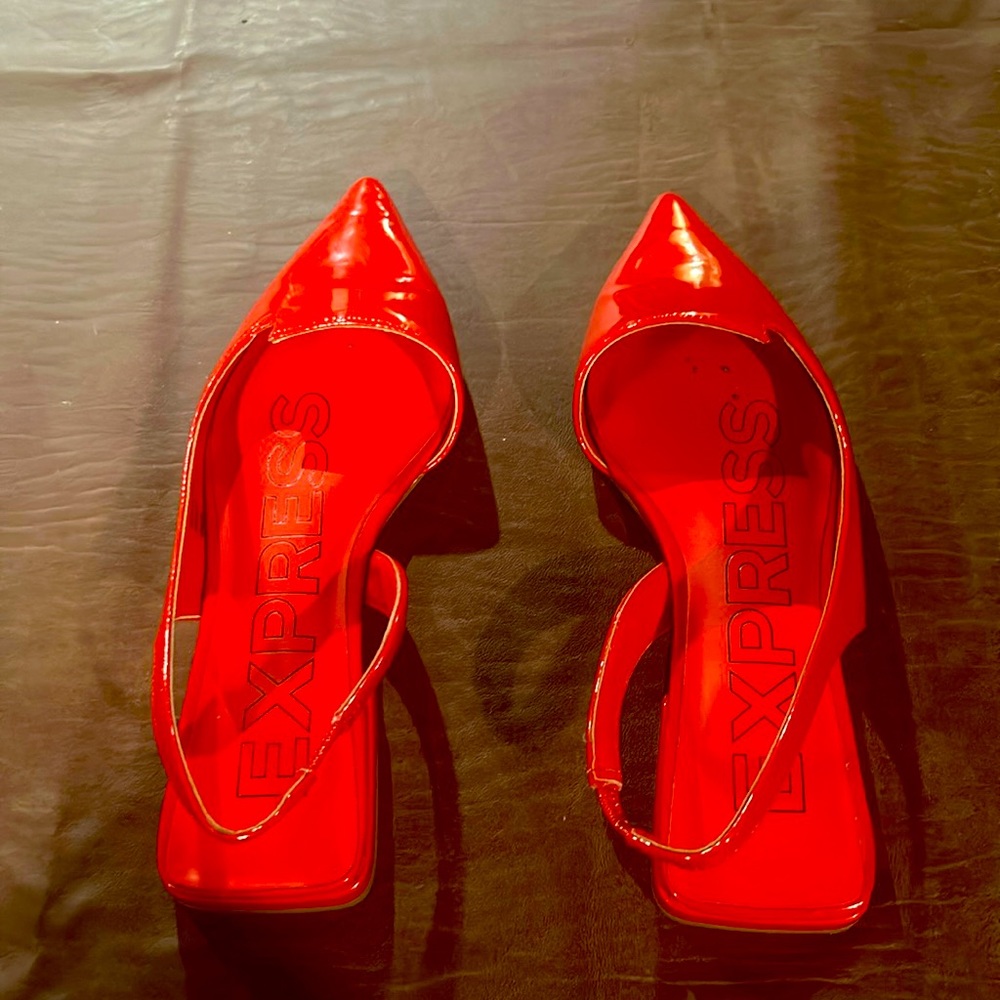 Cute red flats only worn once